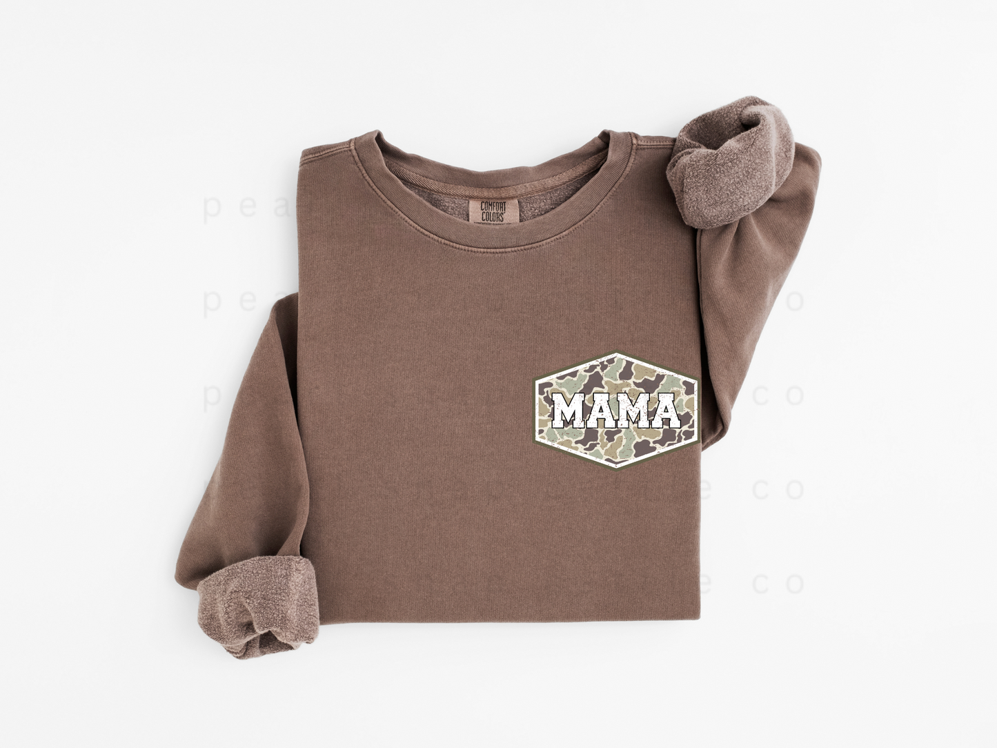 Retro Camo Mama - Chest Print