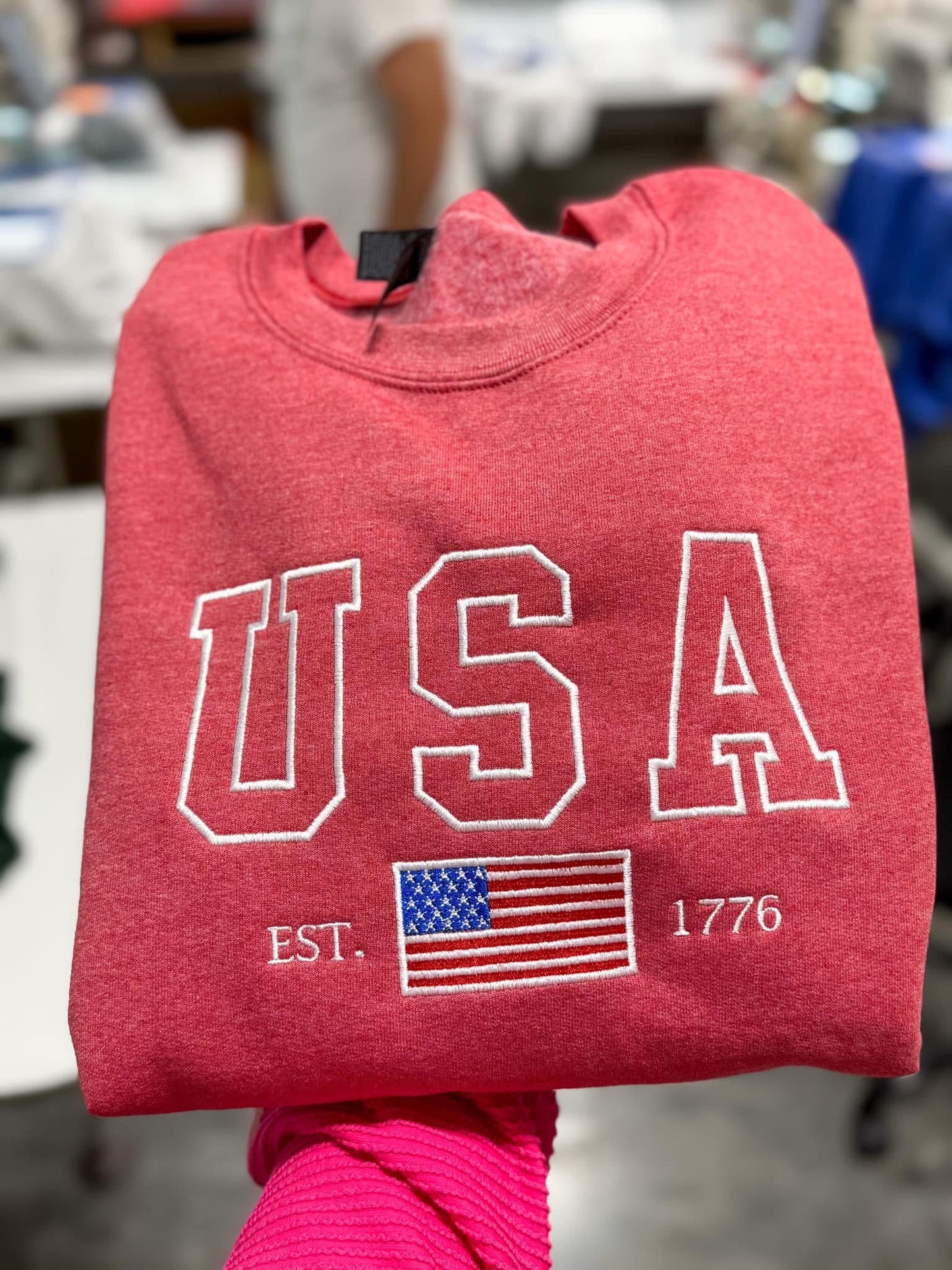 USA Flag-Embroidered