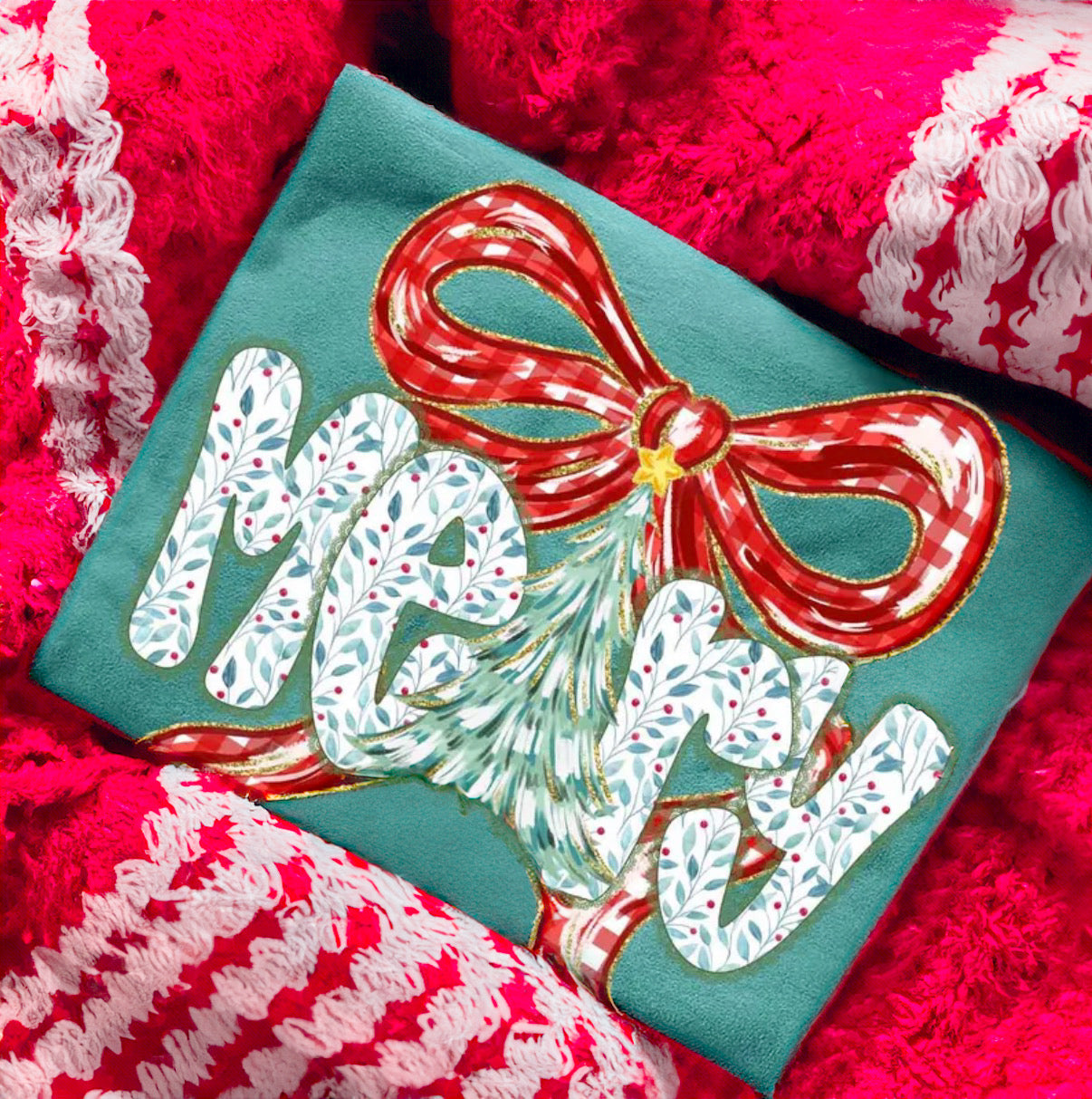 Merry bows and holly