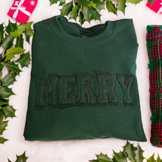 Merry sweatshirt appliqué